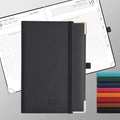 IN-luxpro Daily Planner 2026 with One Page Per Day,(A5-8.5" x 5.9"),12 Months Calendar Hourly Appointment Book Monthly Tabs & Self-adhesive Pen Holder,Inner Pocket, Vegan Leather Hardback,Black