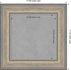 Amanti Art Silver Framed Magnetic Board 17x17 X-Small Vision Board for use with Magnets, 100% Metal Sheet to Display Items as Office Decor or for Home Organization in mudroom, Kitchen or Kids Room