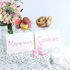 20 Pack White Blank Table Place Cards - Name Card for Weddings, Tent Signs for Food, Tags for Party Buffet, Blank Reserved Seating Card for Event, Name Place Card for Table Setting