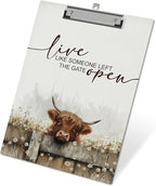 APIILVPQ Cow Clipboard，Daisy Clipboards with Low Profile Clip for Office School Use, Cow Lover Gifts for Women Nurses Teachers Students - B07