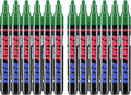 Craiiby Green Paint Pens Paint Markers - 12 Pack Permanent Quick Dry Waterproof Marker Pens for Rocks Wood Fabric Plastic Canvas Glass Mugs Metal Tire Stone
