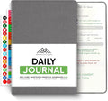 Journal For Men & Women - Gratitude Journal & Self Care Journal With Prompts - A5 Journaling Notebook - Grey - Productivity Store