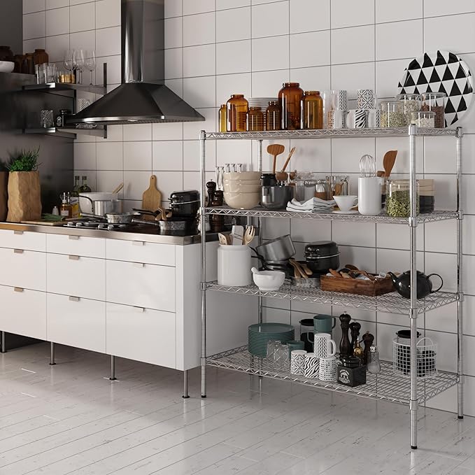 Regal Altair 21" Deep x 48" Wide x 54" Height Wire Shelving Kit | 4-Tier | NSF Commercial Storage Rack Unit