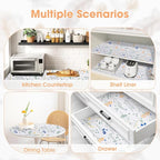 ALIUNI Drawer and Shelf Liner, Non-Slip Kitchen Cabinet Liners Non-Adhesive Thick Strong Grip Waterproof Washable Mats Protect Dresser Shelves Cupboard Bathroom Cabinets, Flower, 12 in X 20 FT