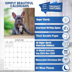 2026 Puppies Monthly Wall Calendar | Cute Dogs Calendar September 2025 - December 2026