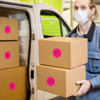 2 Inch Color Coding Round Labels (2000Pcs, 4 Rolls) - Round Color Dot Stickers for Inventory, Pantry, Warehouse Organization - Fluorescent Pink Circle Dot Labels