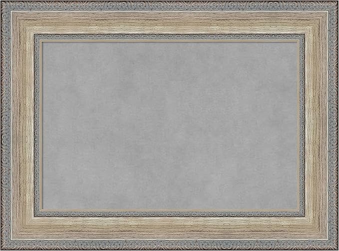Amanti Art Silver Framed Magnetic Board 17x23 Small Vision Board for use with Magnets, 100% Metal Sheet to Display Items as Office Decor or for Home Organization in mudroom, Kitchen or Kids Room