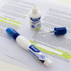 BAZIC Products Correction Fluid, Soft Bristle Brush & Precise Metal Tip Applicator, Fine Point Corrections Pen White Out Wipe Out Liquid (2/Pack), 24-Packs