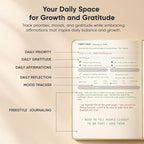 Best Daily Journal for Men & Women - Gratitude, Manifestation & Guided Journal with Prompts for Personal Growth (A5, Cream) - PRODUCTIVITY STORE
