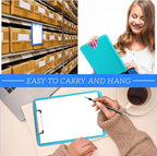Ireer 12 Pcs Plastic Clipboard with Storage Heavy Duty Portable Writing Boards for 150 Sheet A4 Paper with Pen Holder Large Capacity Clipboards for Nurse Teacher Student Classroom Office(Colored)