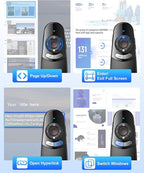 Presentation Clicker Compatible with Bluetooth 5.1 & RF 2.4GHz Dual Modes Long Range Wireless Presenter Clicker Remote Powerpoint Clicker Slide Clicker for Office Classroom Teacher Powered by AAA