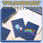 Mimorou 100 Pcs Journals Notebooks Bulk - Kraft Softcover A5 Small Notebooks 5.5 Inch x 8.3 Inch Notepads with 60 Page 30 Sheet for Writing Sketch Travel Office Supplies(Navy Blue,Lined)