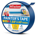 XFasten Blue Painters Tape 1.88 Inch x 60-Yards 1" Core, Wall Safe Masking Tape, Blue Paint Tape for Walls Painters Masking Tape Best Painting Supplies