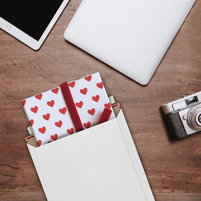 280 Pack 6x8 inches Rigid Mailers – Self-Seal White Cardboard Envelopes – Heavy-Duty Mailing Supplies for Documents, Photos, Magazines, and Literature