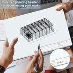 1 Pack 50 Sheets 22" x 17" Isometric Graph Paper Pad Landscape for 3D Designs Architecture Landscaping Engineering Drafting