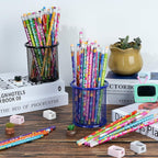 100 Pcs Motivational Pencils Bulk, Rainbow Inspirational School Pencils for Classroom, Cute Pencil with Encourage Positive Sayings, Back to School Supplies for Kids Student Teacher Classroom Reward