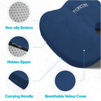 FORTEM Seat Cushion, Office Chair Cushion, Lumbar Support Pillow for Office Chair, Memory Foam Sciatica Coccyx Tailbone Pressure Pain Relief, Car Sitting Pad, Washable Non Slip, XL