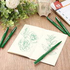 Fuyoooo 36 Pcs Felt Tip Pens 0.7mm Medium Point Colored Felt Tip Pens for Journaling Planner Writing Note-taking Art Office and School Supplies(Green)