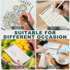 Tenceur 6 Pcs Pocket Notebook Bulk Small 3x5 Inch Spiral Notepads Mini Top Bound Notebook with Lined 120 Pages Ruled Memo Pads for Office College Nurse Essentials Back to School Gift (Green)
