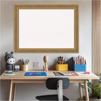Amanti Art White Cork Board for Wall, 25x33 Vision Board with Gold Frame, Medium Corkboard Office Decor for Home Organization, Traditional Corkboard Pinboard to Display Items for Home Organization