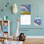 2026 Wall Calendar,Calendar 2026, November 2025 - December 2026, Wall Calendar Rainbow, 12" x 24" Opened,Full Page Months Thick & Sturdy Paper for Calendar Organizing & Planning