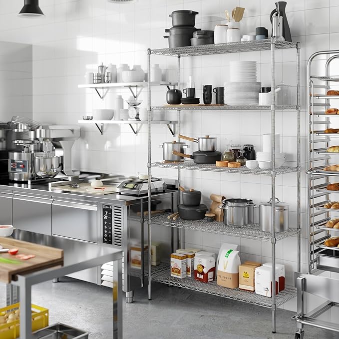Regal Altair 18" Deep x 48" Wide x 86" Height Wire Shelving Kit | 5-Tier | NSF Commercial Storage Rack Unit