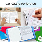 Rosmonde 50 Pack, 1 Subject Spiral Notebook College Ruled Bulk, 140 Pages (70 Sheets), Thick No-Bleed Paper, 8 x 10-1/2", 3 Hole Punched, College Ruled 1 Subject Notebook Bulk, Bulk Subject Notebook