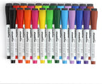cloudriver Magnetic Dry Erase Markers, 24 Pack Whiteboard Markers - 12 Fine Tip And 12 Chisel Tip, 12 Colors Low Odor Dry Erase Marker With Eraser Cap