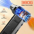 X301 Electric Air Duster-250000RPM Super Power-Air Duster, Replaceable Battery,Long Life-Snow Blower, 3-Gear Adjustable,4 nozzles for Computer, Keyboard, Outdoors and Car Cleaning.(1*Battery)