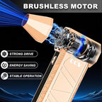 CCV Compressed Air Duster - 150000RPM Electric Air Duster for Cleaning Keyboard&PC 3 Gears Adjustable Rechargeable Cordless Jet Dry Blower Air Blower for Car and Home (F33-GOLD)