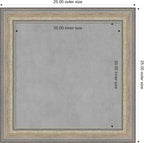 Amanti Art Silver Framed Magnetic Board 25x25 Medium Vision Board for use with Magnets, 100% Metal Sheet to Display Items as Office Decor or for Home Organization in mudroom, Kitchen or Kids Room
