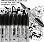 INTUNO Permanent Markers, 120 Count Black, Fine tip, Oil-Based Permanent Markers, Waterproof and Fade-Resistant, for Paper, Wood, Metal, Glass and More