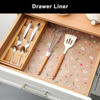Cooyes Shelf Liner – Premium Non-Adhesive Cabinet & Drawer Liner for Kitchen – Waterproof Shelf Paper with Modern Pattern – Durable EVA Cabinet Mat – Easy to Cut （12" W x 360" L）