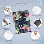 PLANBERRY Large Hourly Schedule Planner Premium – Undated Organizer for Productivity, Time Management & Budget, 8x10.4″ (Rose Flamingo)