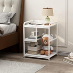 Fannova Large Printer Stand Table with Storage Shelf for Host Computer, PC Tower, CPU and Shredder, 3 Tier Rolling Printer Cart with Wheels for Home Office Storage and Organization - White