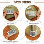 Zonon 500 Pcs Clear Labels Label Protector Clear Stickers Wafer Seals Waterproof Labels for Protecting Barcodes, Numbers and Stickers (4.05 x 2.04 Inch,Rectangle)