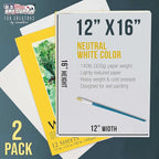 U.S. Art Supply 12" x 16" Premium Heavyweight Watercolor Paper Pad, Pack of 2 (12 Sheets Each), 140lb (300gsm) - Cold Pressed, Acid-Free, Wet, Water Color Paper - for Artists, Students