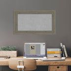 Amanti Art Grey Framed Magnetic Board 17x29 Small Vision Board for use with Magnets, 100% Metal Sheet to Display Items as Office Decor or for Home Organization in mudroom, Kitchen or Kids Room