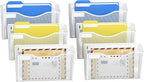 Samstar 6 Pack Mesh Wall Mounted File Holder Metal Wall File Pocket Mail Organizer for Office/Home(with Label Panel), White