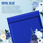 Fuxury Large Bubble Mailers 10.5x16" 40 Pack Self Seal Padded Envelopes Waterproof Mailing Envelopes Bubble #5 Cushioning Padded Mailers for Small Business Packaging Royal Blue