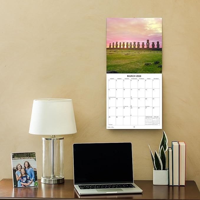 2026 Sunsets Monthly Wall Calendar | Travel Calendar 2025-2026