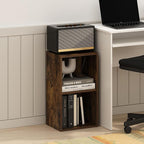 Furinno PASIR Book Shelf, 2-Tier Modern Bookshelf, Open Shelves Bookcase 9 x 12 x 21, for Living Room, Bedroom, Home Office, Amber Pine