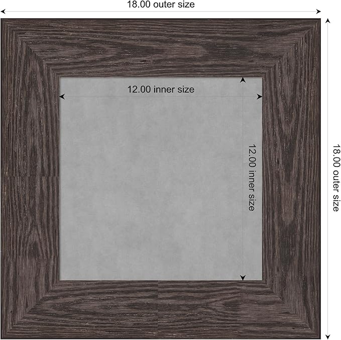 Amanti Art Black Framed Magnetic Board 18x18 X-Small Vision Board for use with Magnets, 100% Metal Sheet to Display Items as Office Decor or for Home Organization in mudroom, Kitchen or Kids Room