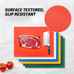 CMI Commercial Grade Cutting Board for Kitchens,Plastic Chopping Board, 18 x 24 x 1/2 Inch, Multi-Color 6 of Pack Set,NSF Certified,for Vegetable Meat or Cheese