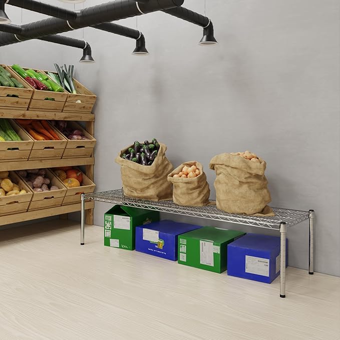 Regal Altair 18''W x 60''L x 14''H Chrome Plated Wire Dunnage Rack | Off The Floor Storage
