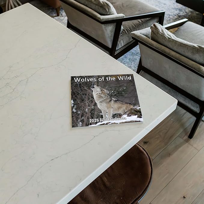 2026 Wolves of the Wild Monthly Wall Calendar | Wild Animals Calendar 2025-2026