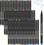 huesamhi Colored Pens for Journaling, Planning Bullet Journals Fineliner Felt Tip Fine Point Marker Pens 60 Vibrant Colors - Premium Writing planner accessories