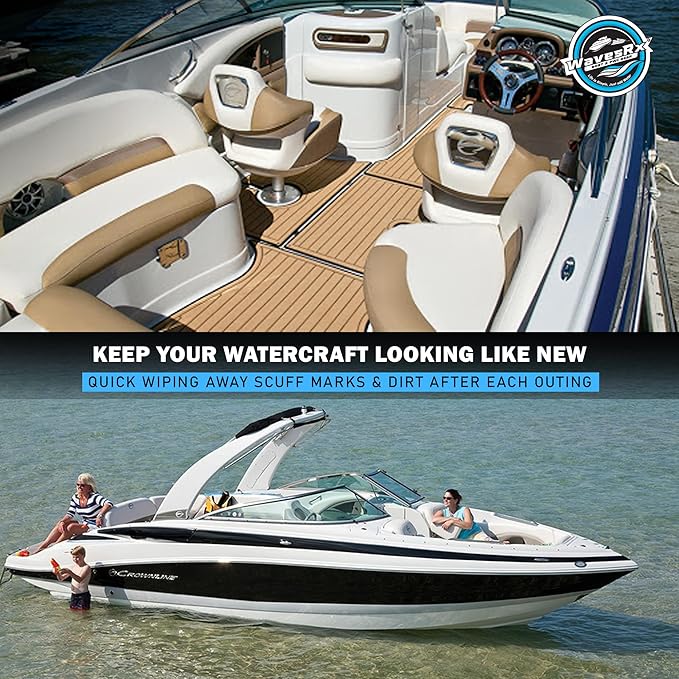 WAVESRX Marine Scuff and Dirt Eraser Sponges for Boats, Jet Ski & PWC | Magic Cleaning Pads Effortlessly Remove Deck Marks, Scratches, Black Streaks and Grease | No Harsh Chemicals