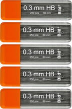 Bild Premium 1250 Leads of 0.3 mm HB Mechanical Pencil Lead Refills (HB Mega, 0.3 mm)