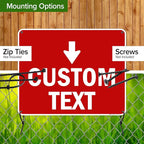 Custom Arrow,Custom Directional Sign, Down Arrow,24x30 Inches, Rust Free .063 Aluminum, Fade Resistant, Made in USA by My Sign Center